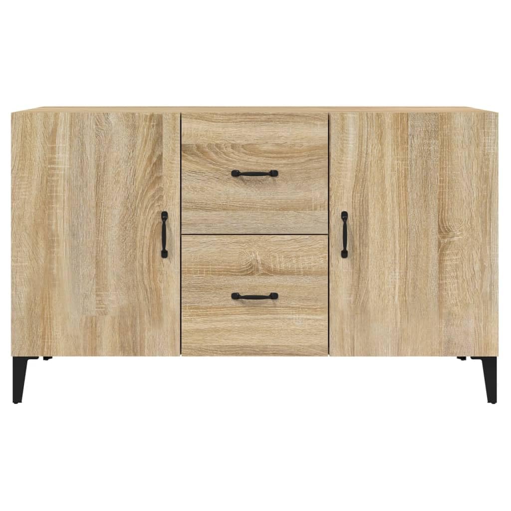Kredens dąb Sonoma 100 x 36 x 60 cm, materiał drewnopochodny, wielofunkcyjna szafka do przechowywania z drzwiami, szufladami, komoda do salonu, jadalni