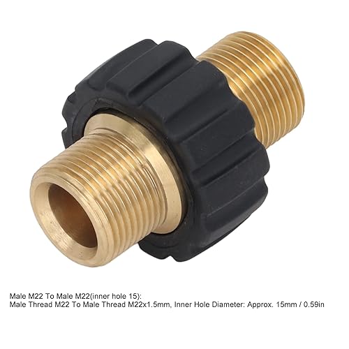 Miniatura 6 de Adaptador para lavadora a presión, latón firmemente fijado, antiarañazos, fácil de girar, adaptador de hidrolavadora con carcasa extraíble para uso