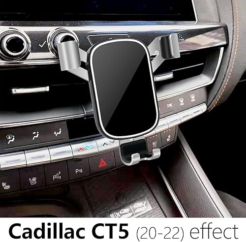 Miniatura 2 de LUNQIN - Soporte de teléfono de coche para Cadillac CT5 2020 2021 2022 2023 2024 2025 2026 y CT5-V 2020-2026 Accesorios interiores para teléfonos