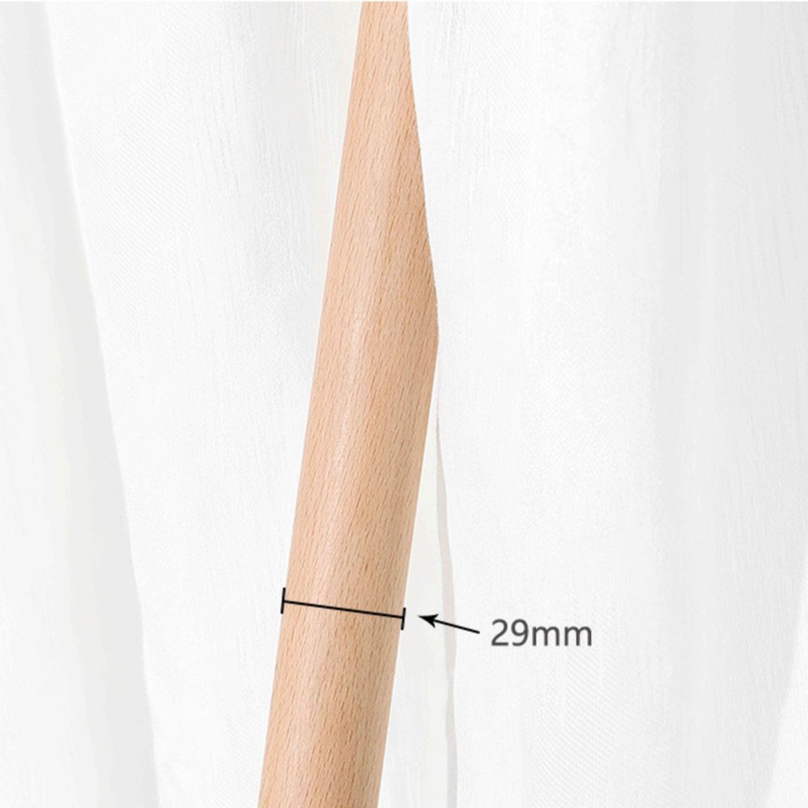 Tringle extensible en bois massif de 25 mm pour rideaux et ains, idéale pour la décoration de la maison, 280 cm