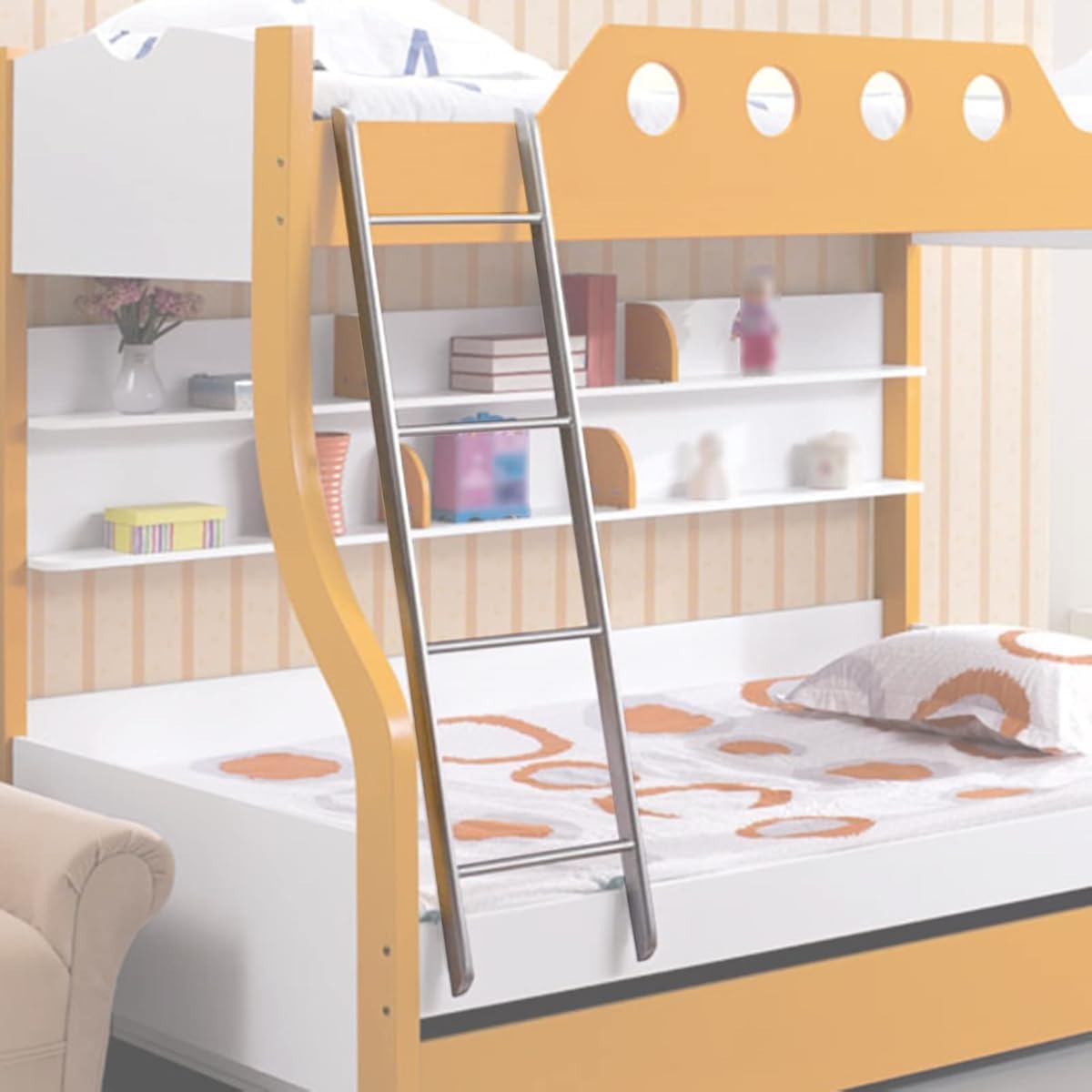 Échelle de lit superposé d'intérieur pour optimiser une chambre d'étudiant