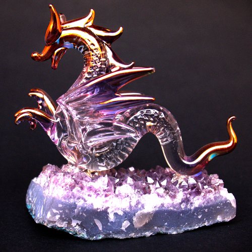 Prochaska Gallery Hand Blown Glass Dragon Serpent Figurine #TOP5