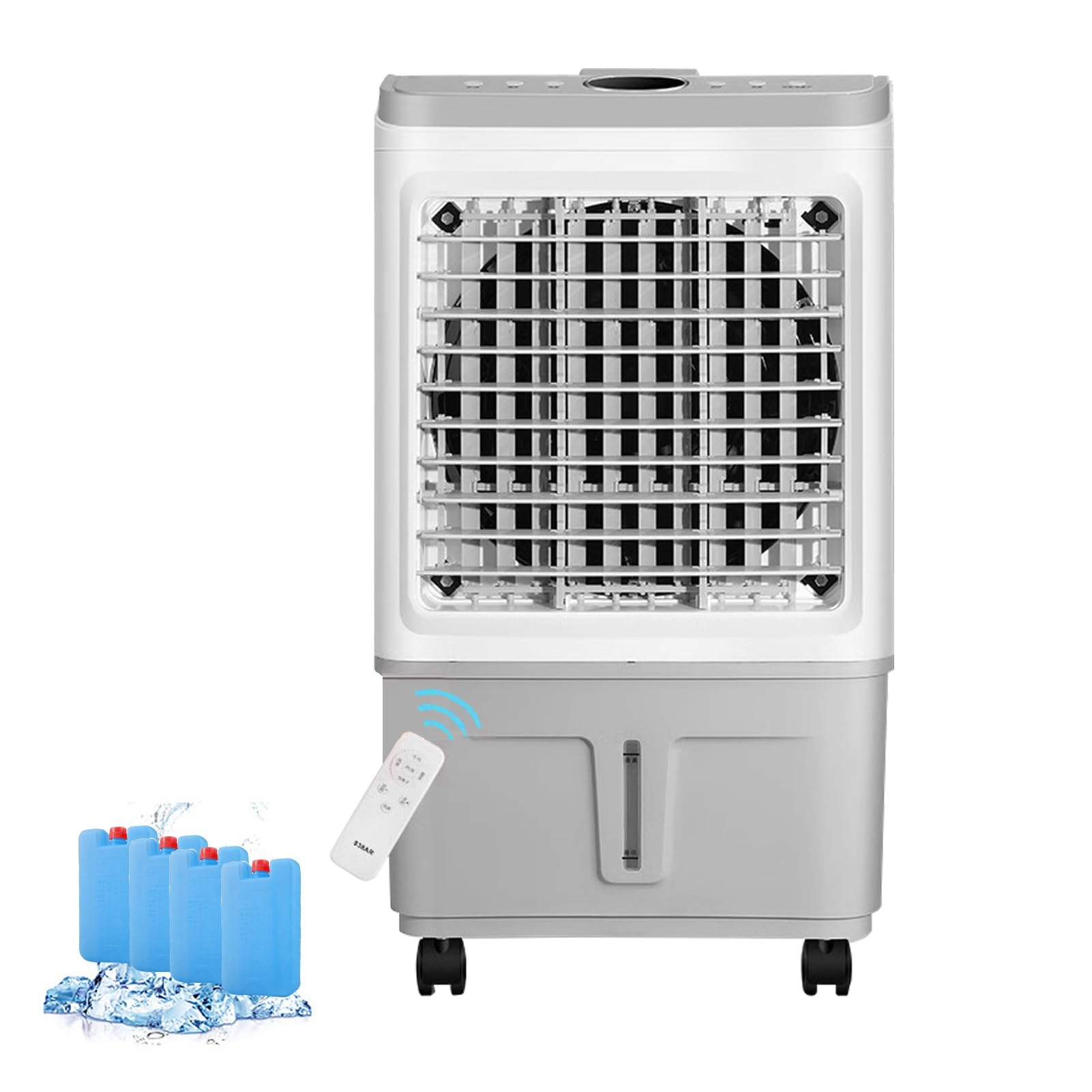 SaryEdge Portable Evaporative Air Cooler Fan, Energy Efficient Cooling with Ice Compartment for Home Office, Bedroom, Desk，size_name-80cm/31.5in，size_name-80cm/31.5in