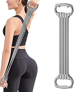 Bandas de resistencia ajustables, conjunto de entrenamiento elástico para la espalda, bandas de fitness de 5 niveles con tensión ajustable, equipo de entrenamiento de látex duradero, equipo de