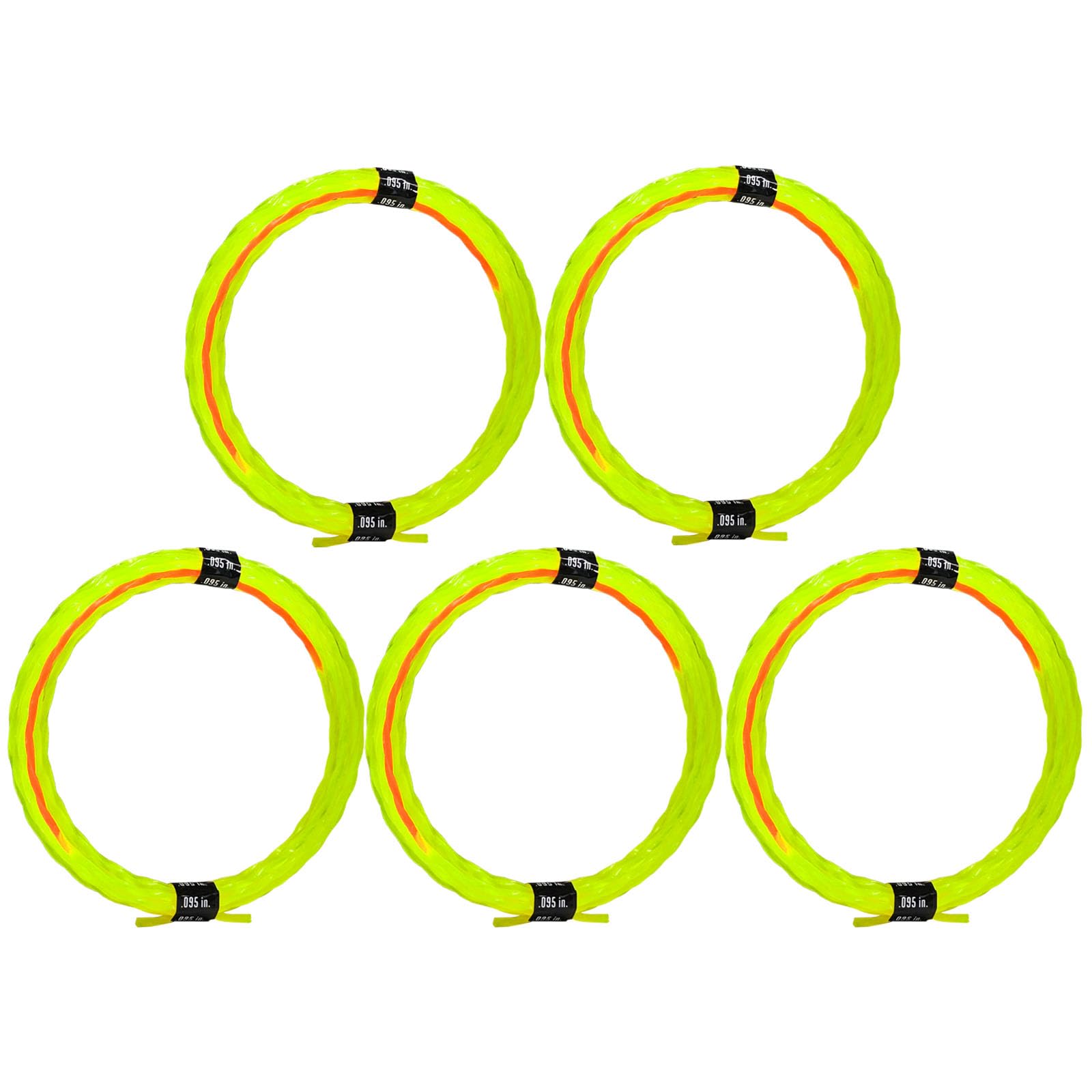 Weed Eater String, 5 pcs Weed Wacker String Line 14 Ft - .095 Trimmer Line for Medium&amp; Heavy Grass&amp;Weeds (Green+ Orange)