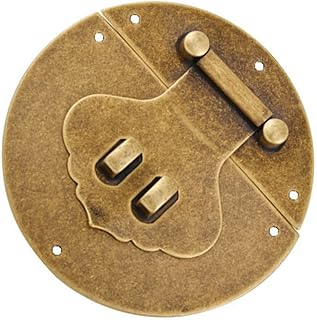 VILLCASE Box Lock Jewelry Box Wooden Kitchen Cabinet Decor Brass Fittings Bronze Hasps Cabinet Locks with Keys Latches Decorative Hasp Latch Antique Box Hasp Wood Box Latch Hook Lock Buckle