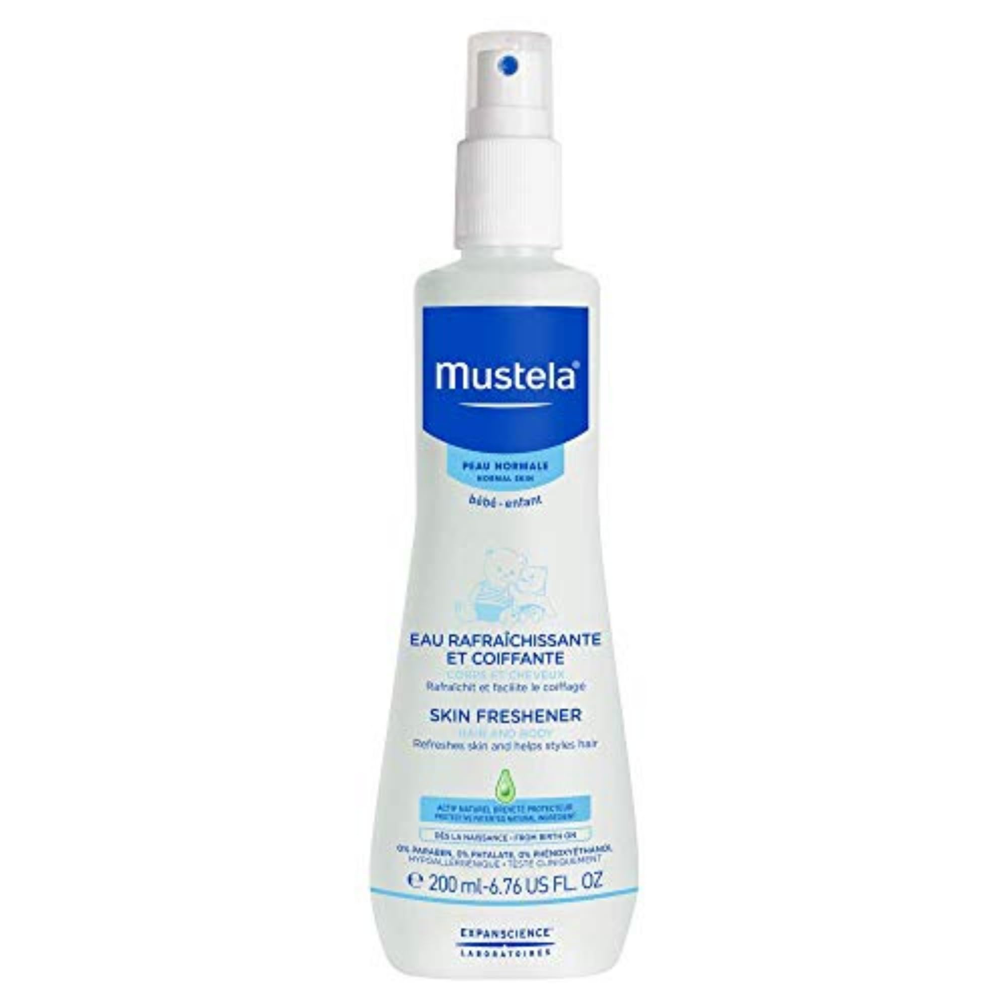 Mustela Baby Hair Styler & Skin Freshener - with Natural Avocado & Chamomile Water - Vegan & Hypoallergenic - 200ml