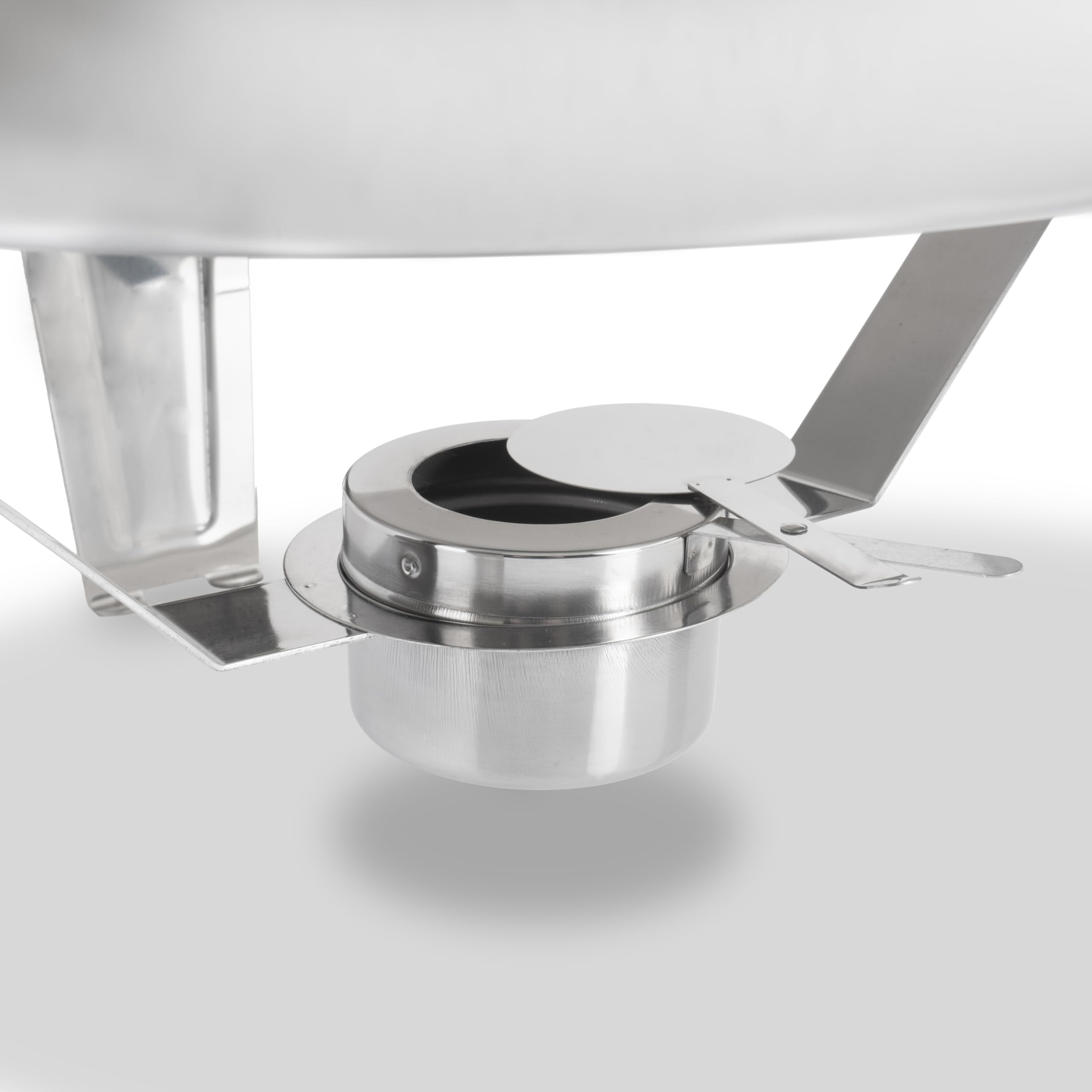 Mahlzeit Calentador de Buffet de Acero Inoxidable con Tapa Enrollable | Chafing Dish Redondo | 6 L | Calentador de Alimentos, Baño Maria | para Buffet, Catering, Gastronomía, Restaurante y Fiestas