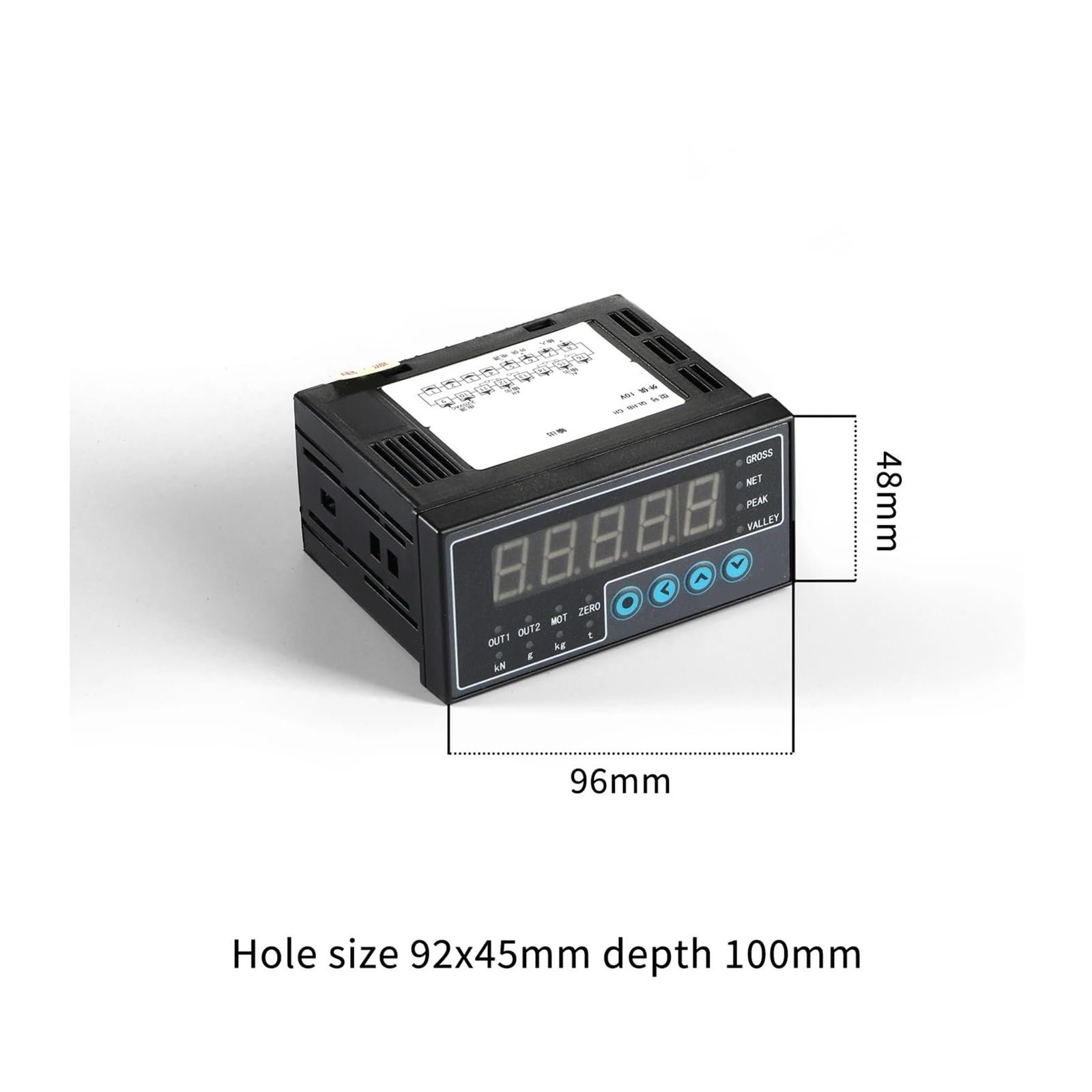 Load Cell Indicator 2 Way Output 96x48, Display Weighing Transducer Weight Sensor