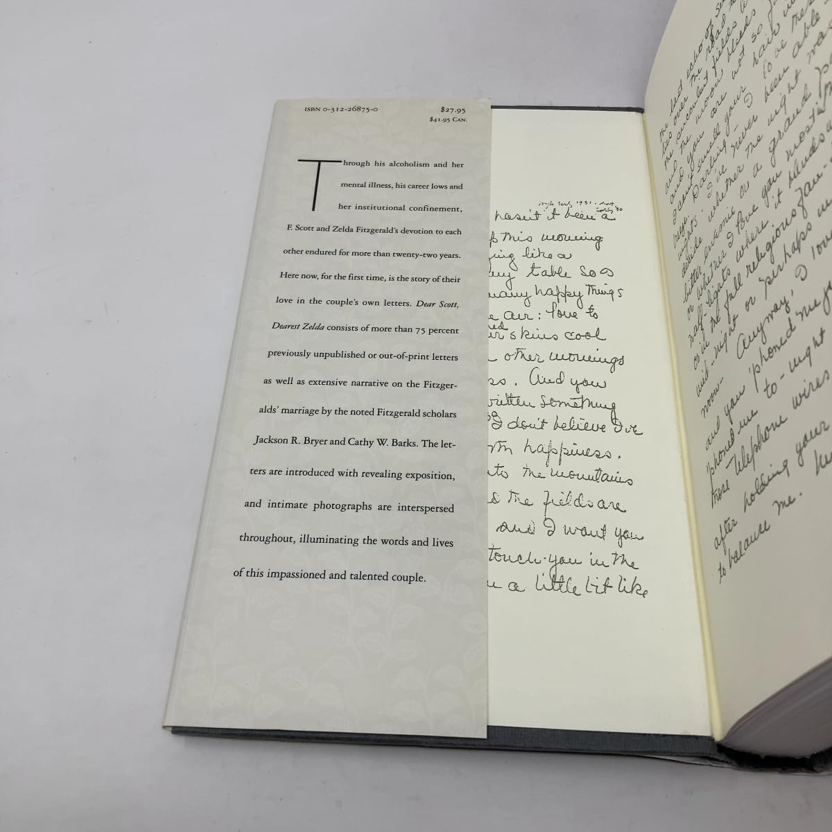 Dear Scott, Dearest Zelda: The Love Letters of F. Scott and Zelda Fitzgerald Bryer, Jackson R. and Barks, Cathy W. - PT02