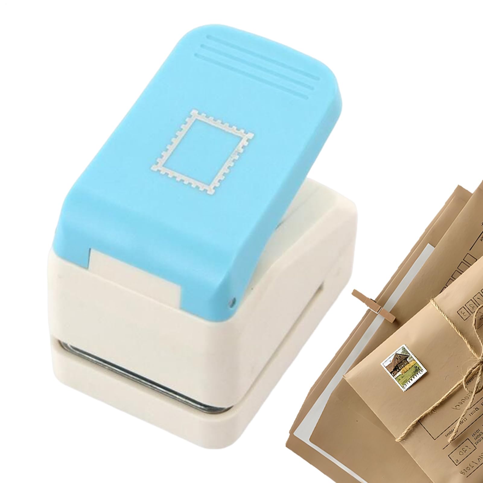Stamp Hole Puncher - Sturdy Structural Stability, Square Postage Hole Embossing Cutter Tool,Scrapbook Stamp Shape Cutters | For Scrapbook Greeting Cards Business Classroom Office Planner