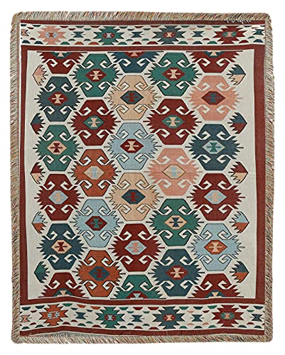 Maeau Tagesdecke Wandtuch Wohndecke Druck Tapisserie Wandbehang Bohemian Wandteppich Teppich Couchdecke bettüberwurf Sesseldecke Sofaüberwurf Fransen Wendedecke-130 * 160cm Cover