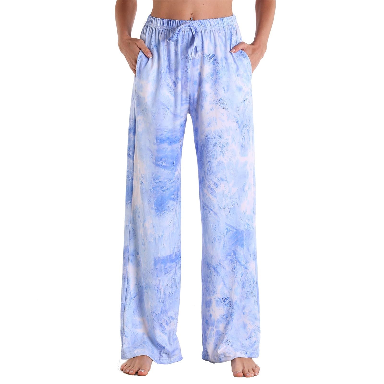 BUKKNYE Women’s Plaid Lounge Pants Comfy Pajama Bottoms Soft Warm Stretch Sleep Pant with Pockets
