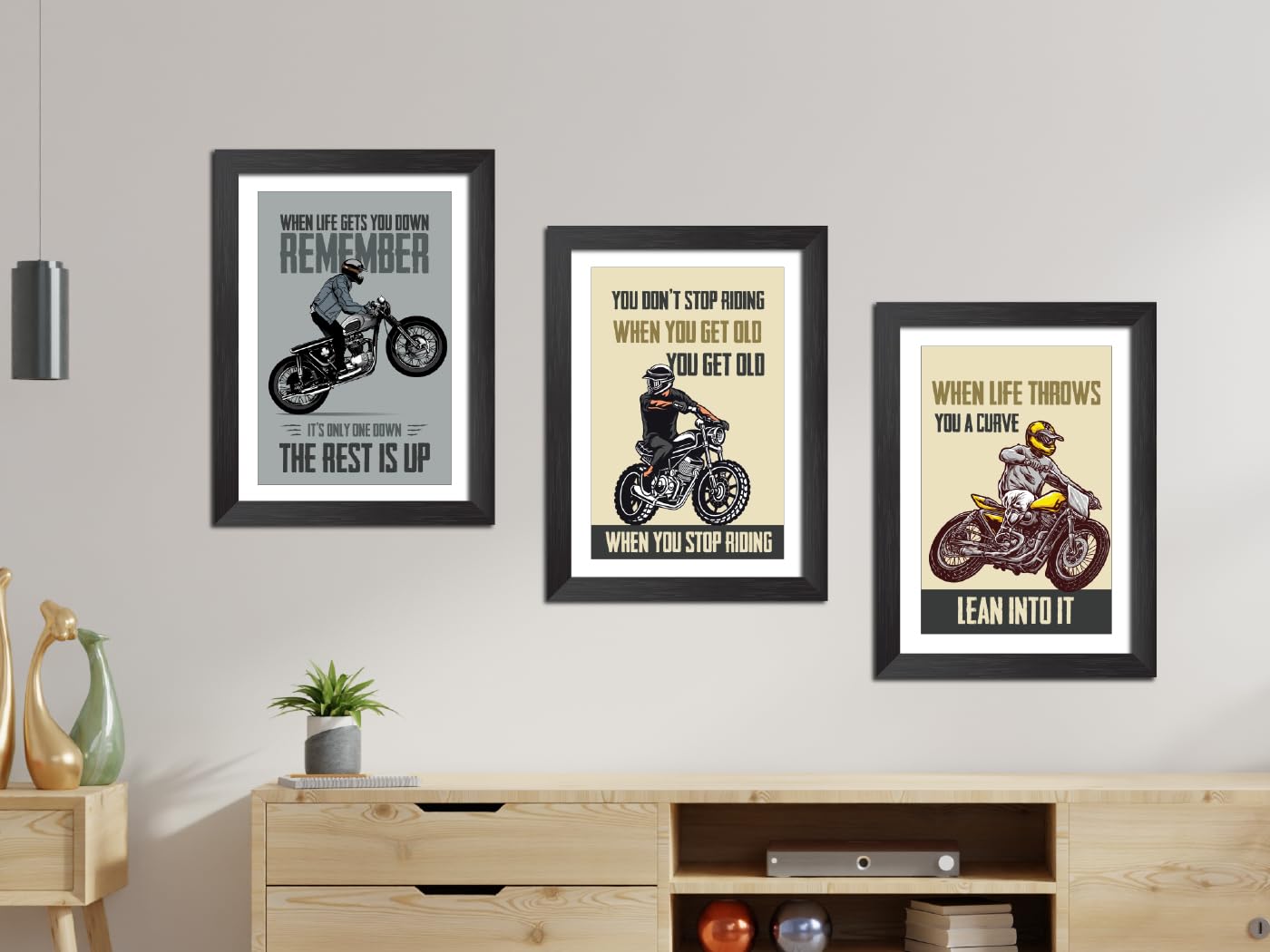 Motorcycle Posters Framed - Motivational Wall Art -2 Motorcycle Posters Framed - Motivational Wall Art -2