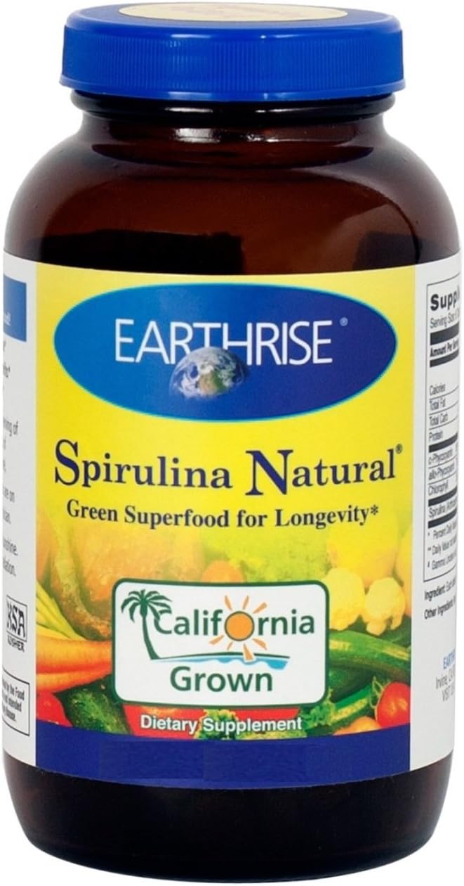 Earthrise Spirulina Natural, 150 Capsules