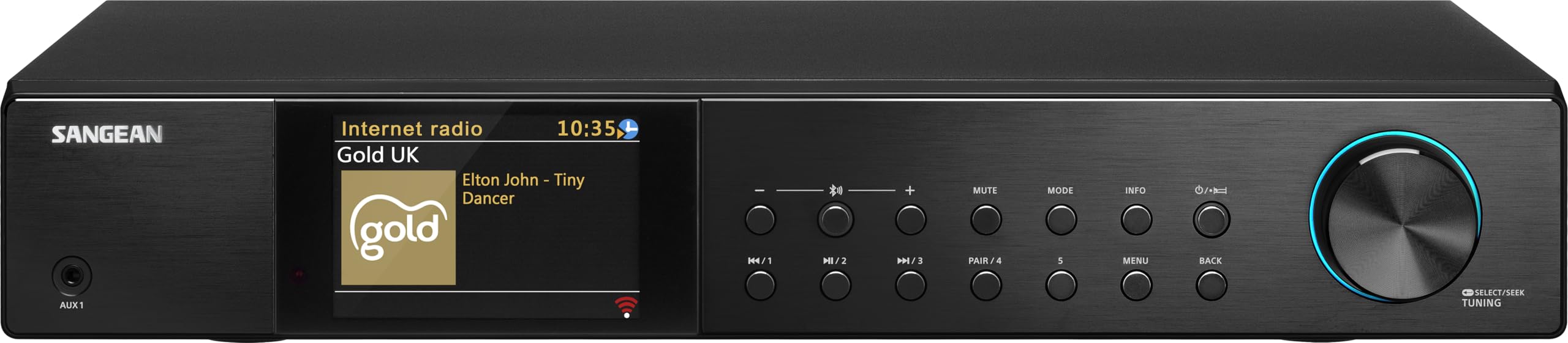 Sangean WFT-4 Tuner HiFi Internet Radio Noir Bluetooth®, Dab+, Internetradio, WLAN