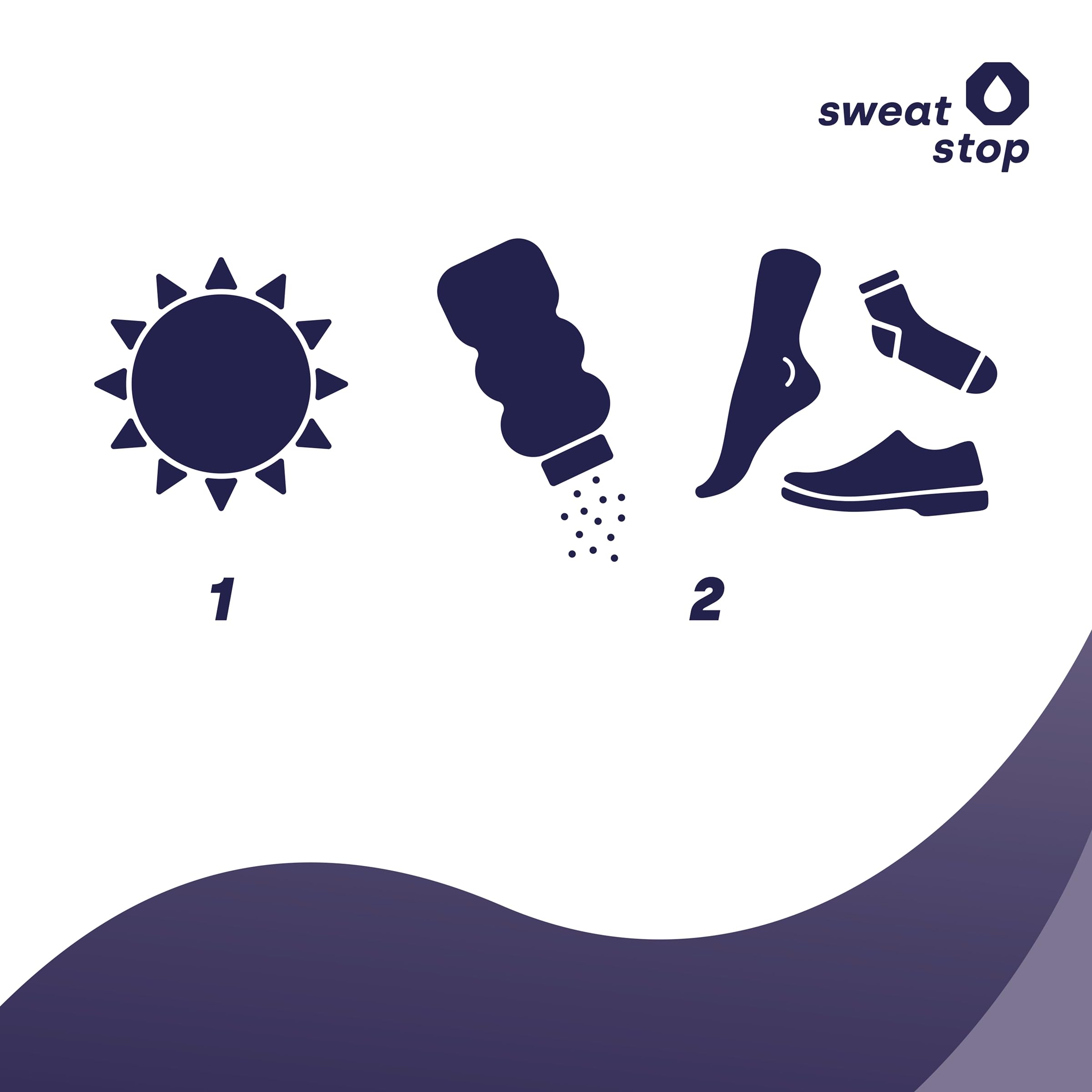 SweatStop® Mentol en polvo contra la transpiración de los pies - para pies secos - 100g