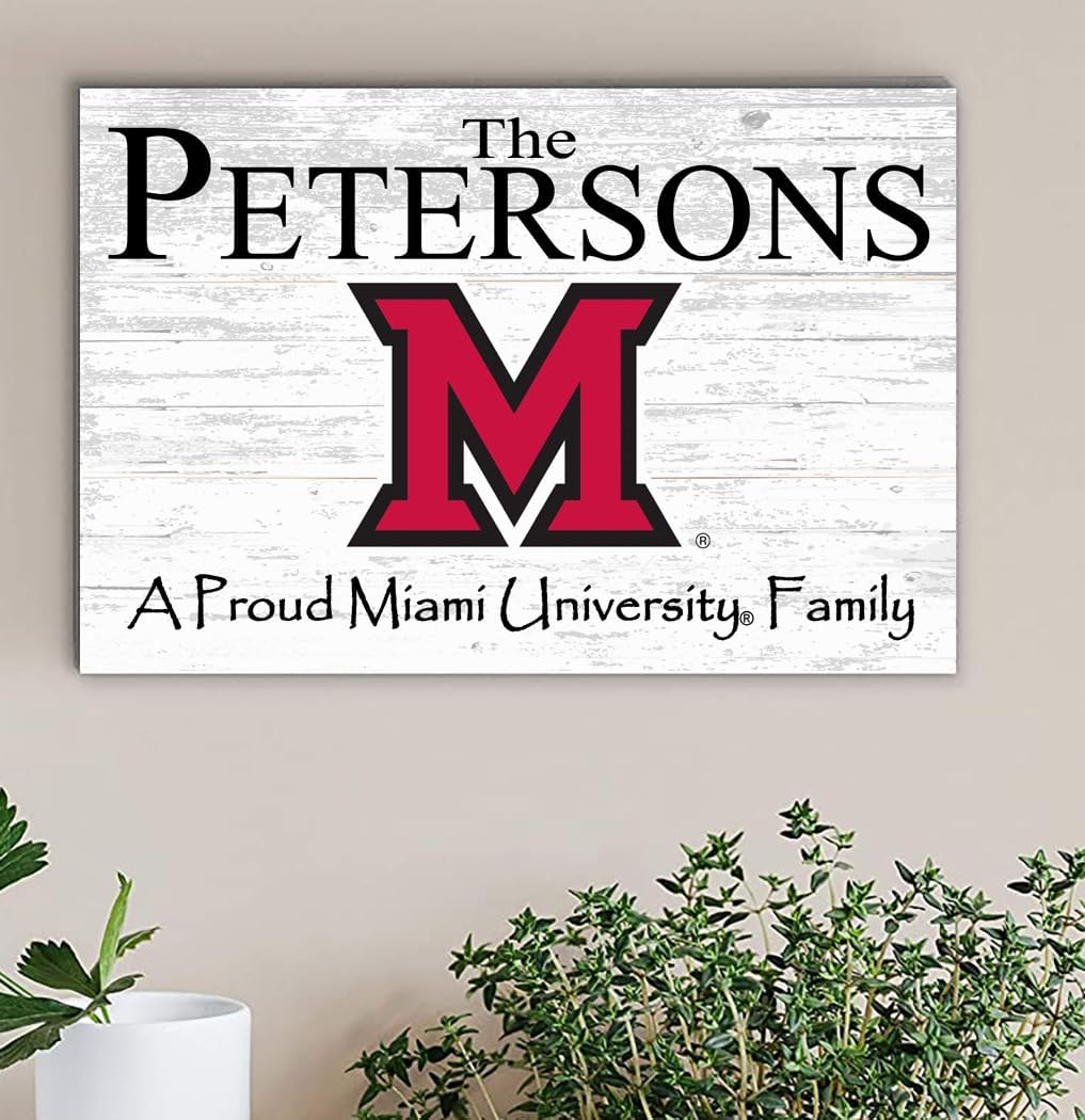 Miami University Name Sign Solid Wood for Miami University RedHawks Family, Fans, Alumni, Students or Graduation