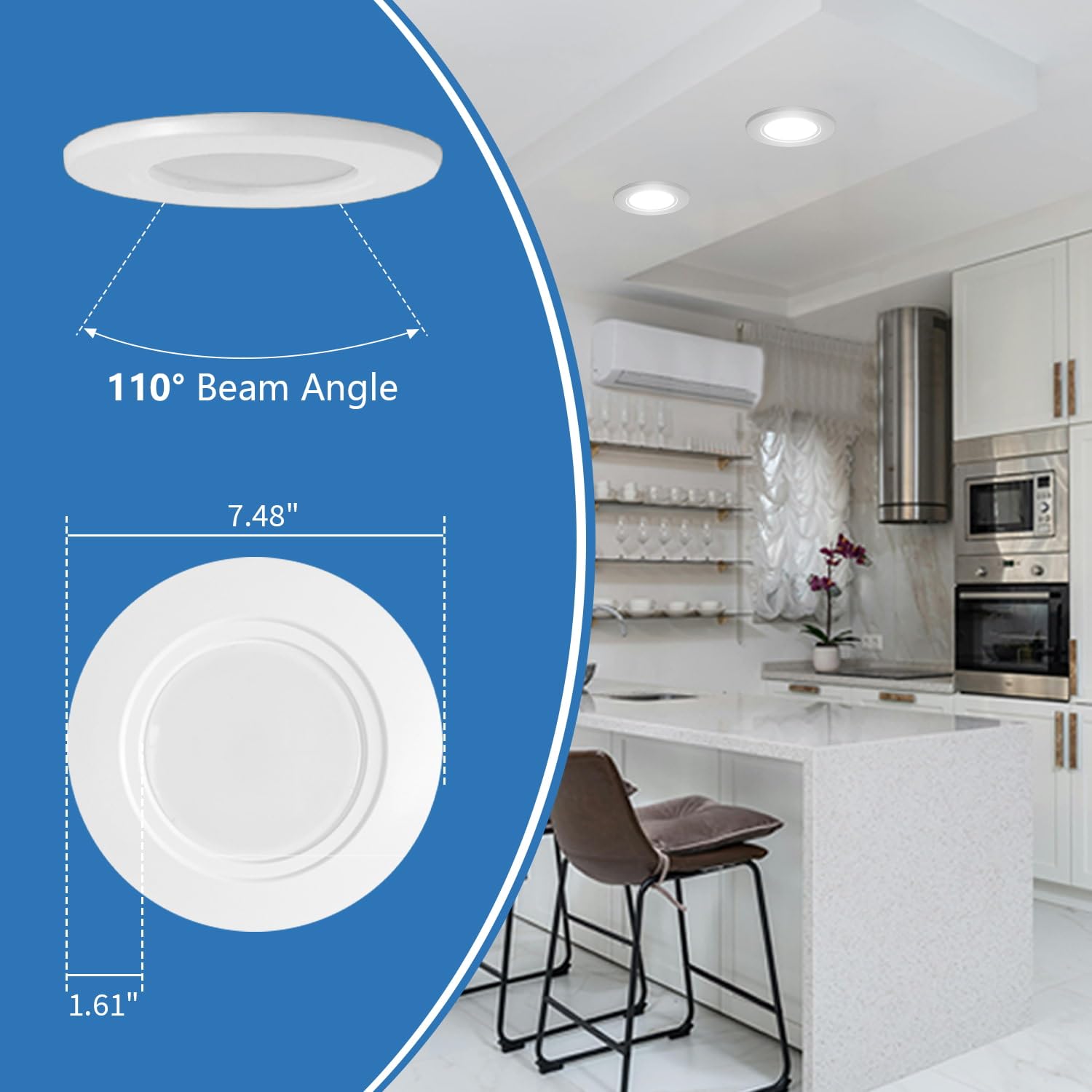 Jolux LED Can Lights - Easy Retrofit Installation -2