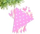 AMFIN® Party Bunting Flags Banner for Kids Room, Play School Decoration, Birthday Party, Baby Shower - Pink gallery image