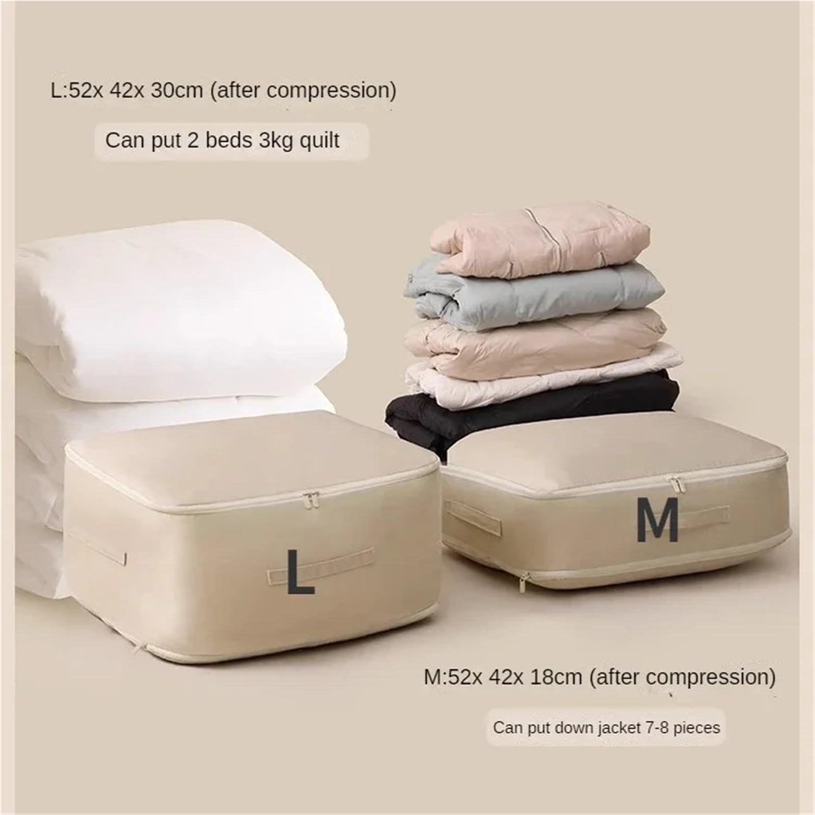 Bolsas Vacio Ropa Bolsa de compresión grande | Colcha ropa armario organizador Storagepouch Ultra ahorro de espacio uno mismo(Blue-L)
