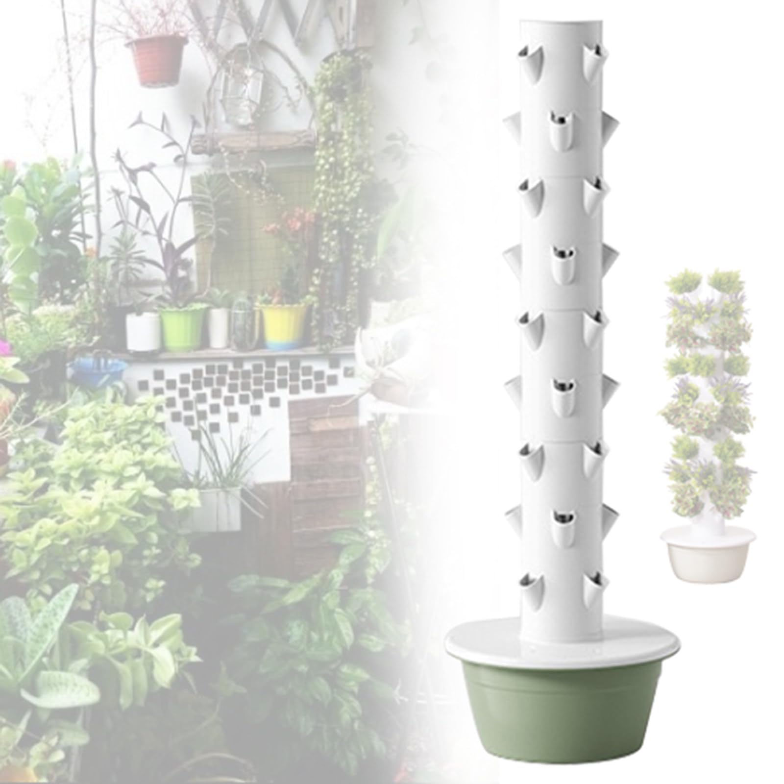 Sistema de Cultivo hidropónico de 5/7/9 Niveles - Kit de Cultivo hidropónico Herramientas hidropónicas de Interior con riego automático para Bricolaje - Torre hidropónica para Vegetales de h