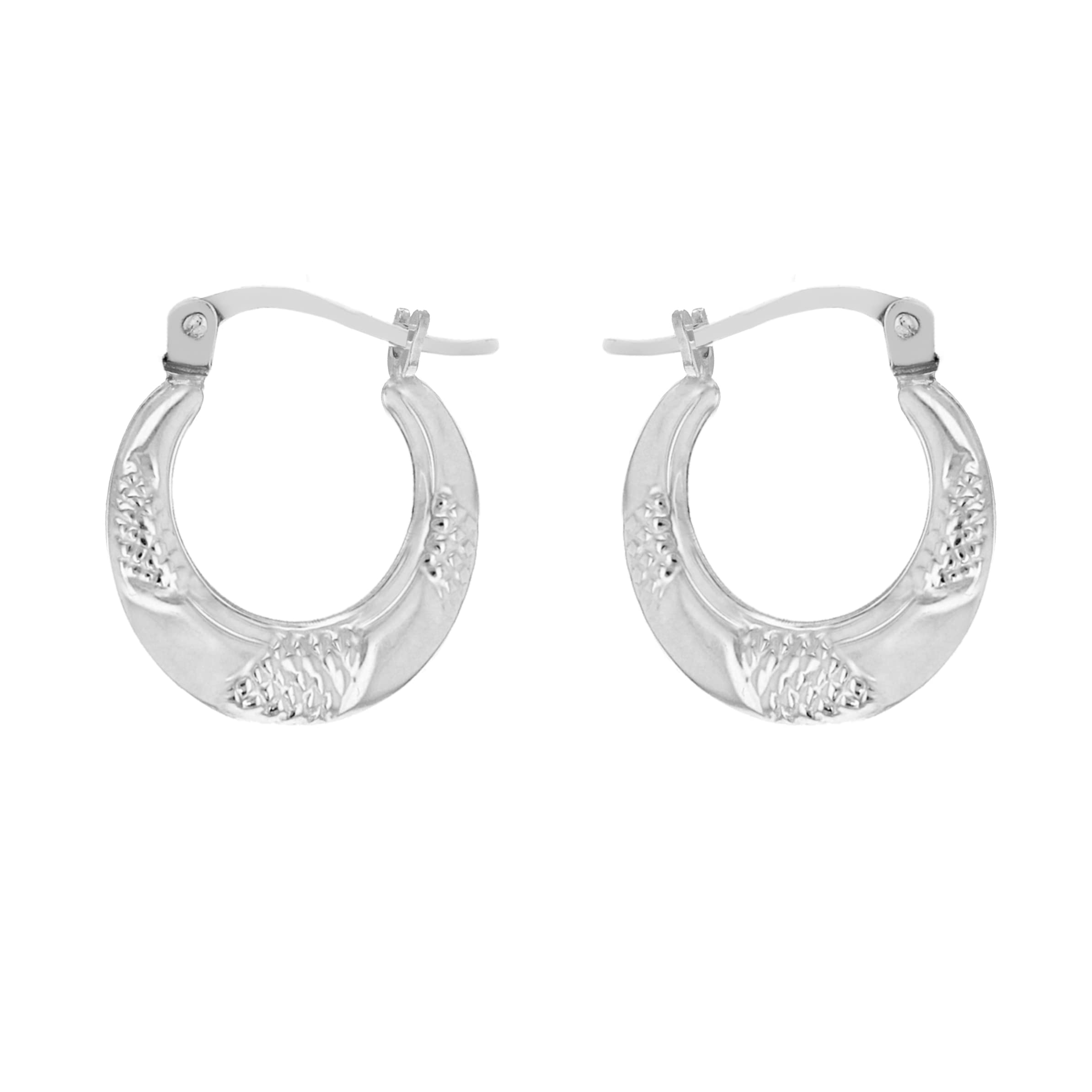 Tuscany Silver Pendientes de Plata de Ley sin Gema para Mujer