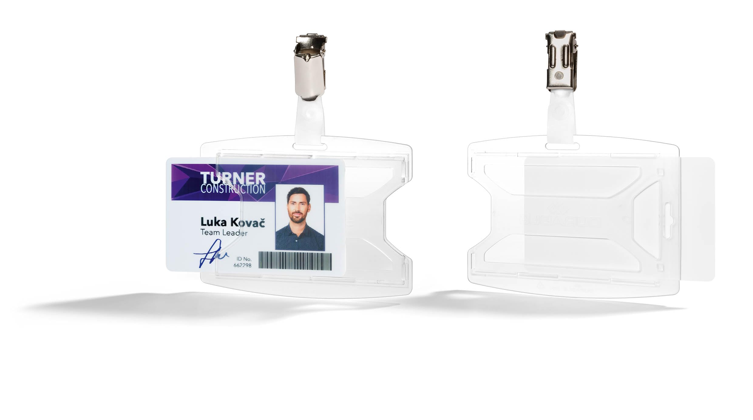 Durable Security Badge Holder Clip 10 X 0.64 X 11.8 Cm Pp (Polypropylene) 25 Pieces
