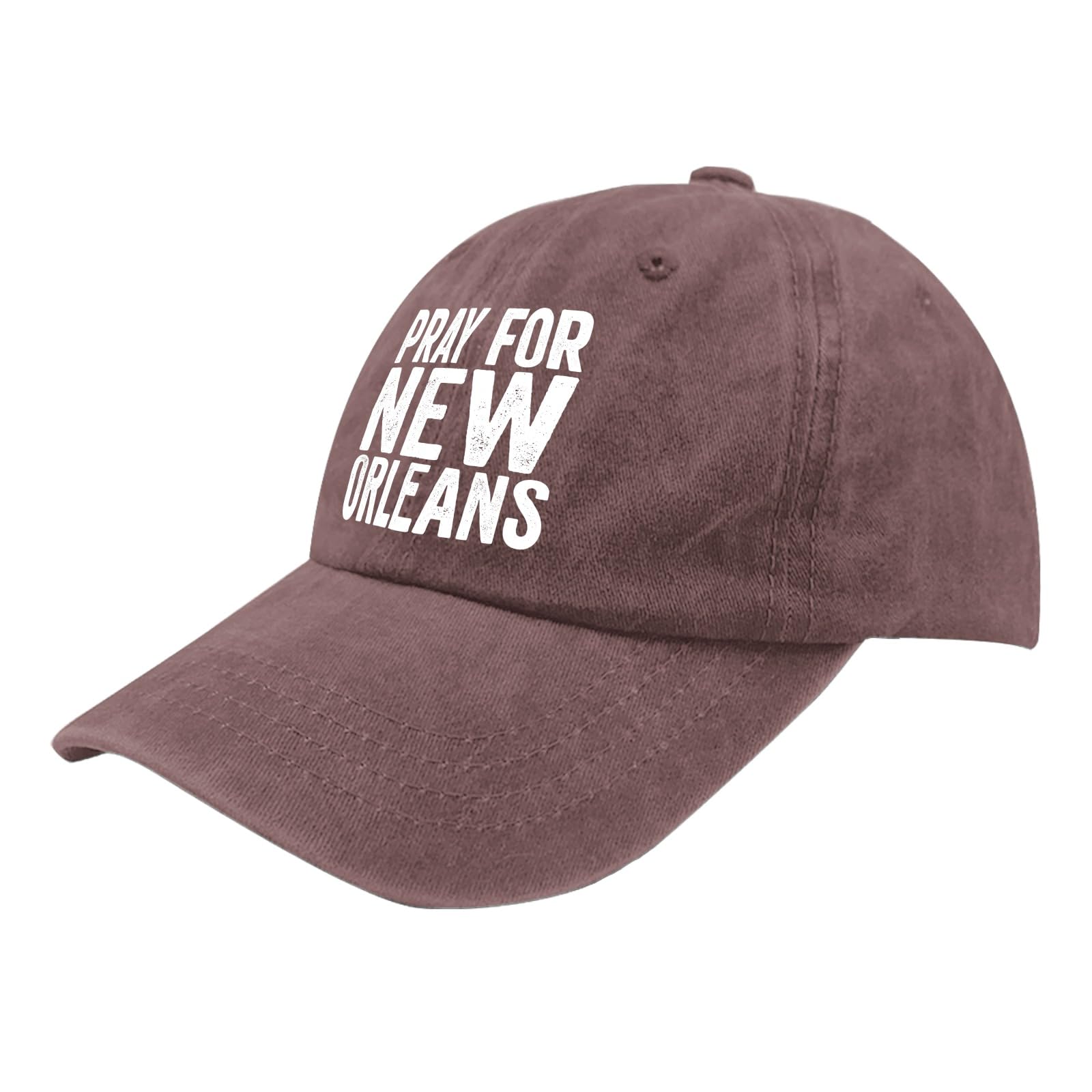 Karclau Pray for New Orleans Caps Army Hat Wine Red Hats for Women Fashionable Gifts for Him Cycling Caps