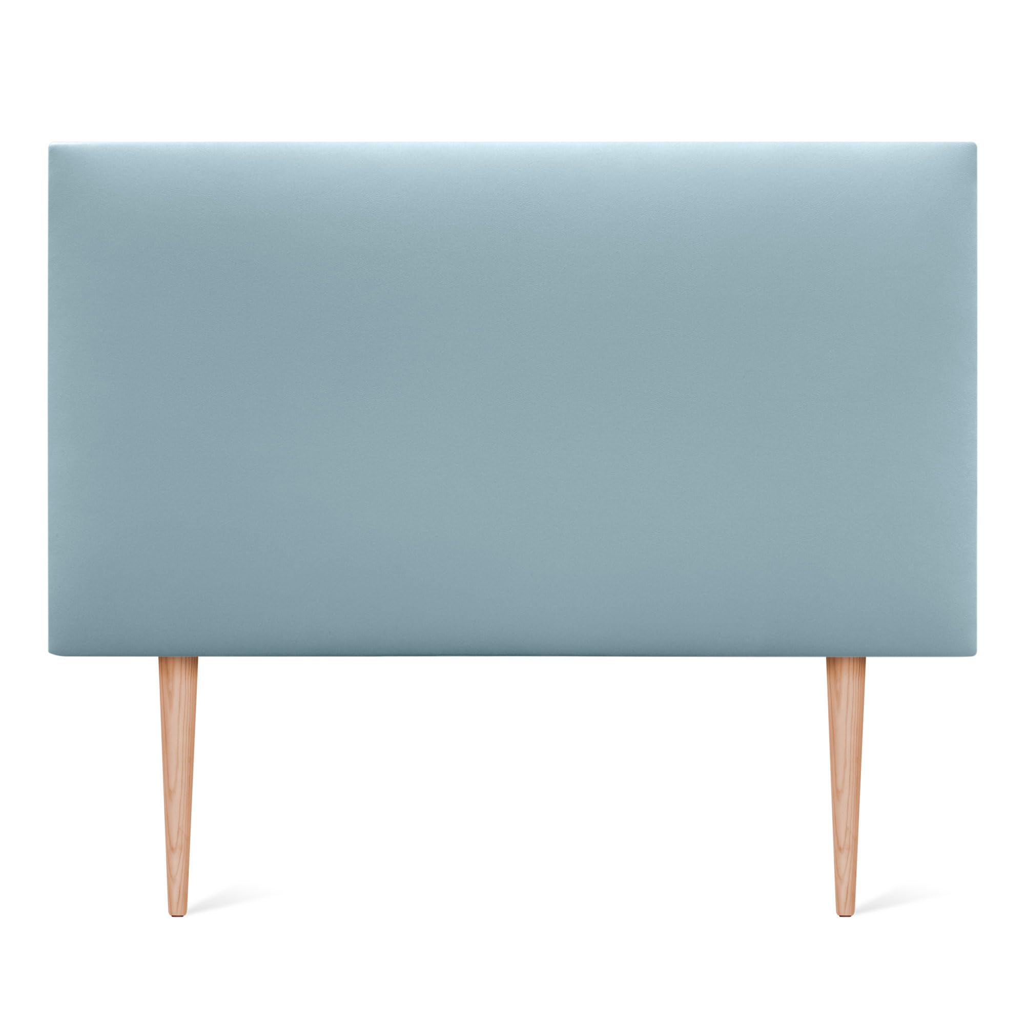DHOME Cabecero de Polipiel o Tela AQUALINE Liso con Patas cabeceros Cabezal tapizado Cama Lujo (110x105cm con Patas (Camas 80/90/105), Polipiel Celeste)