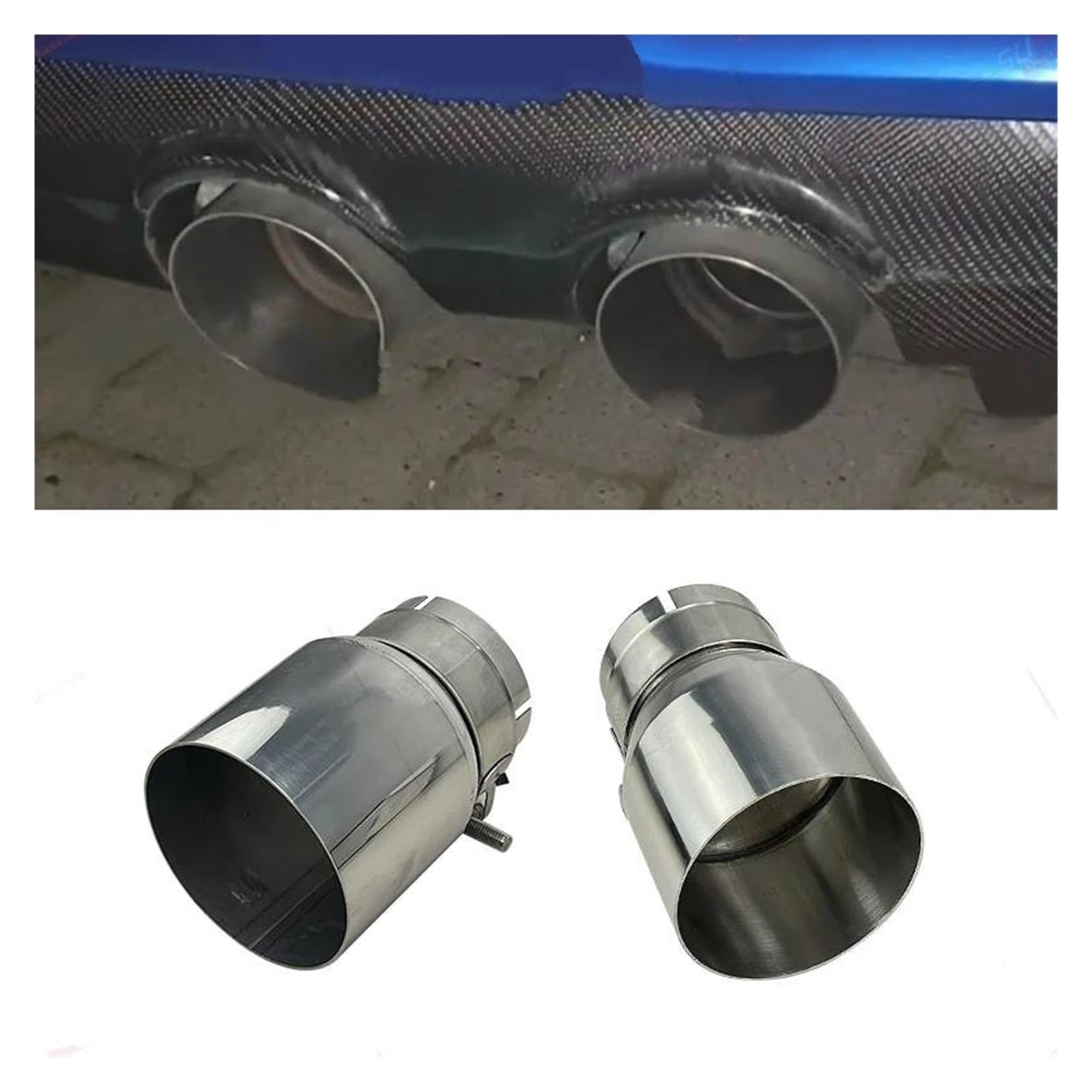 Genérico Silenciador Escape Punta Escape Acero Inoxidable 4 Piezas para F87 M2 F80 M3 F82 F83 M4 Tubo Escape Coche Coche