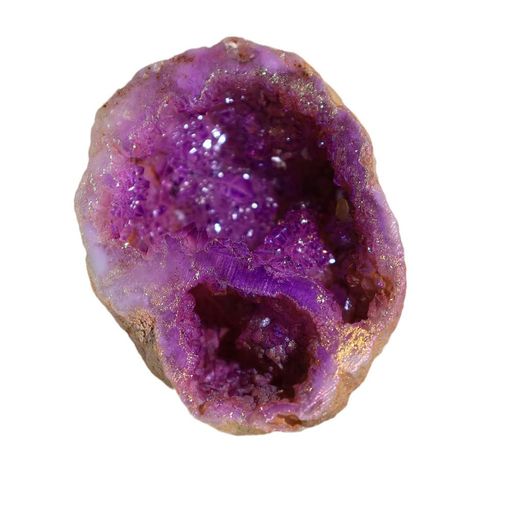 QWZTAEOZA Amethyst Geode Electroplated Purple Crystal Cave for Home Decor, & Gifts,100~150g