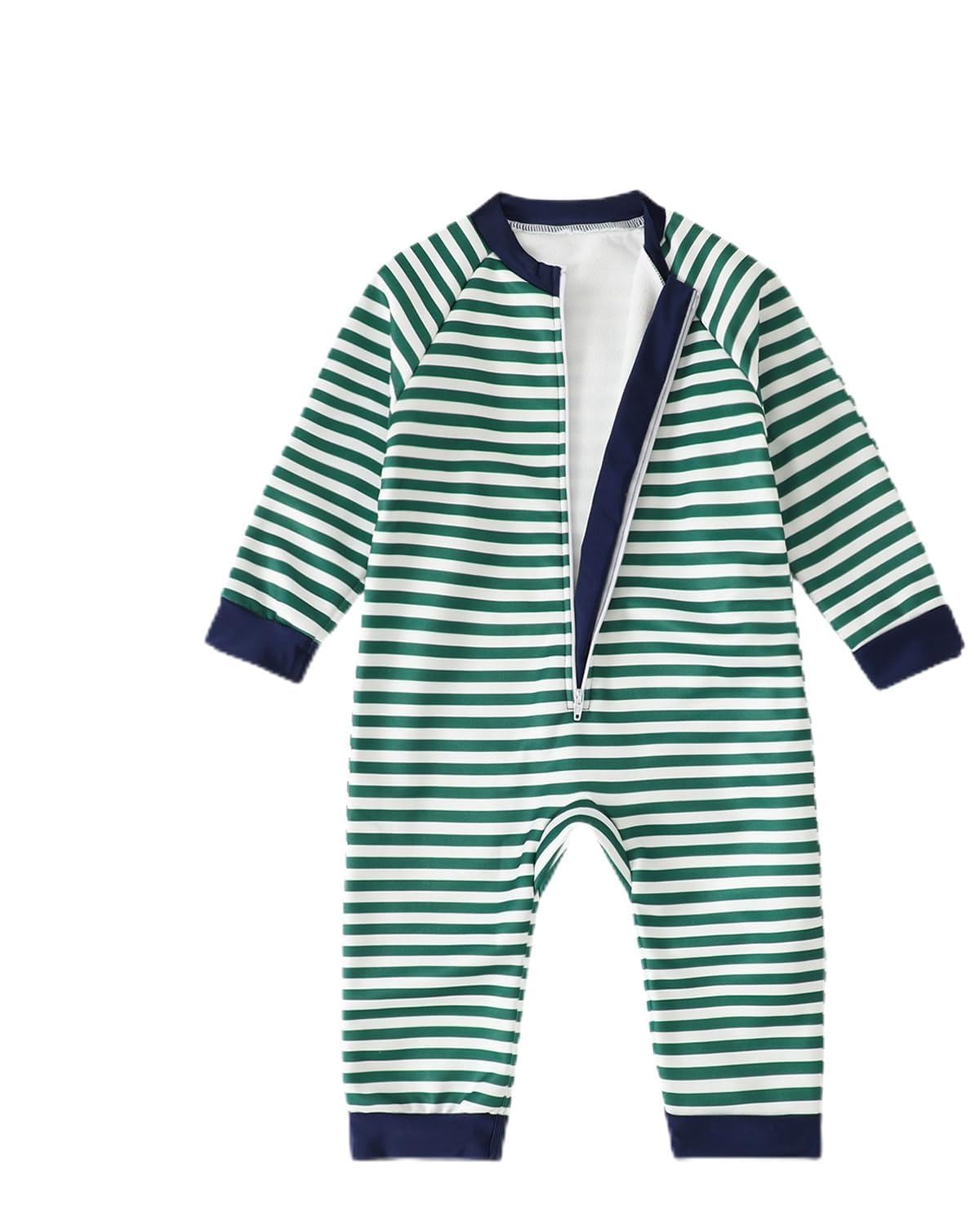 Thermo Schwimmanzug Baby Gr. 92-110, Kälte- & Wasserabweisender Fleece Badeanzug Kinder mit langem Reißverschluss, Warmer Neoprenanzug Baby Alternative Badeanzug Mädchen Jungen 1-5 Jahre
