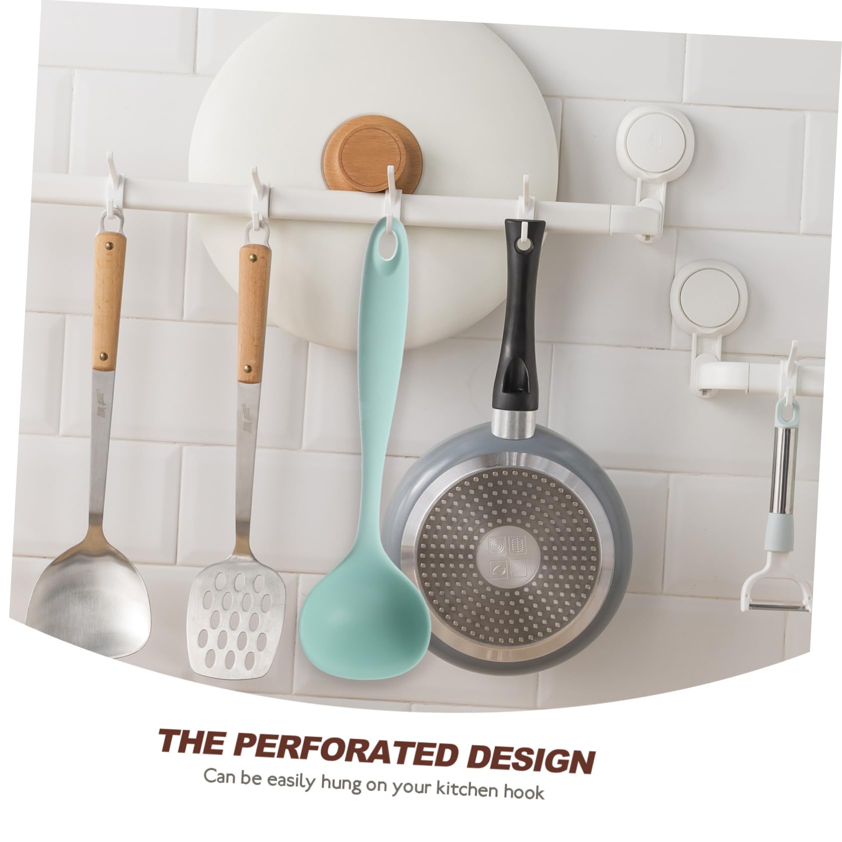 Silicone Soup Spoon Large Serving Ladle for Home Kitchen Heat Resistant Elegant Design Easy to Scoop Safe for Cookware