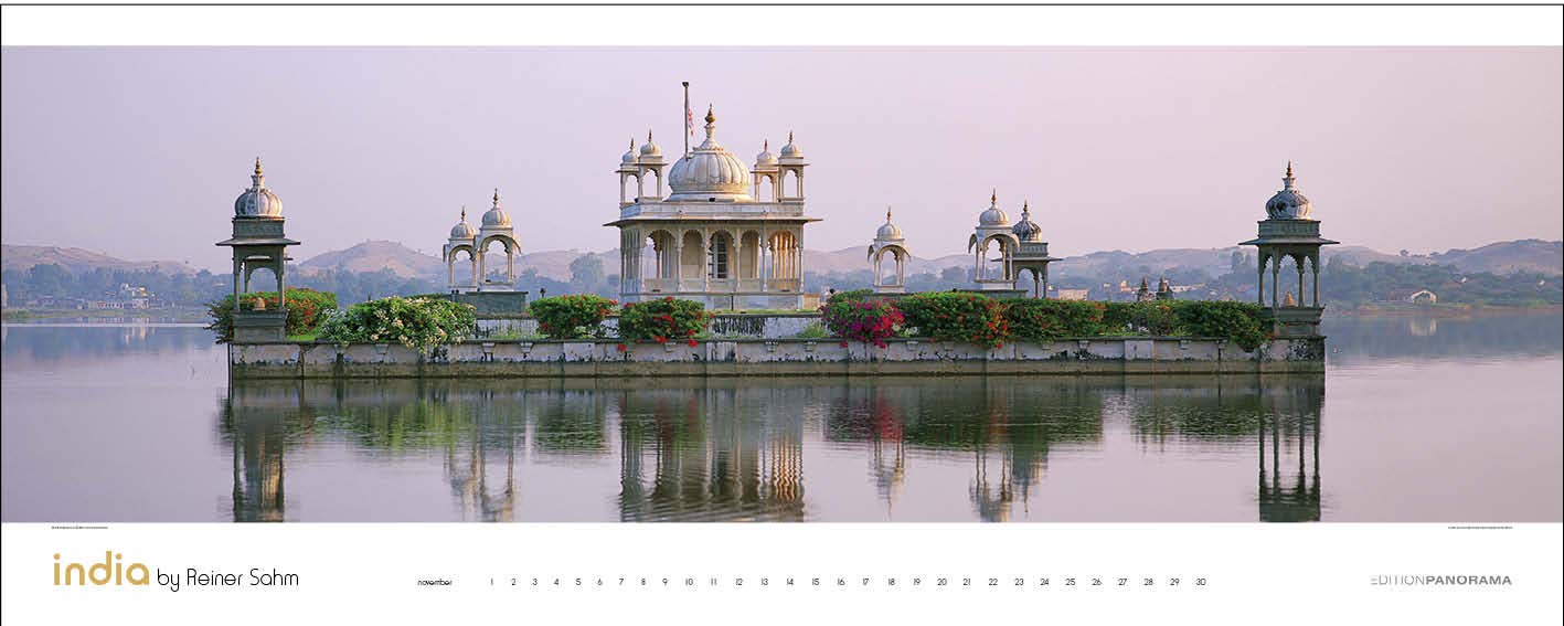 Indien Panorama: Immerwährender Panorama-Kalender in 1,20 Meter Breite