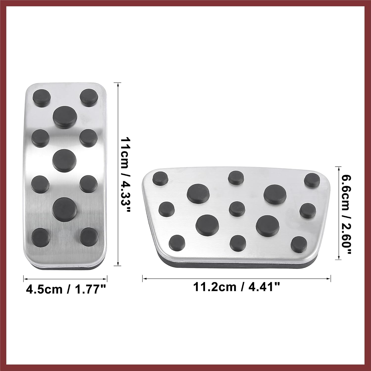 Non Slip Accelerator Gas Brake Foot Pedal Pads Cover Kit for Toyota Highlander 2011-2017 Replace Parts