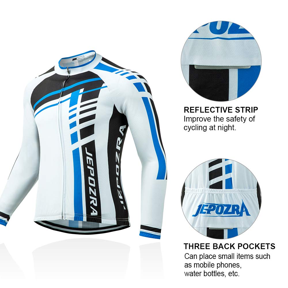 Maillot Ciclismo Hombre Ropa Bicicleta Conjunto MTB Maillot Bici Manga Larga y Culotte Ciclista con Badana Gel
