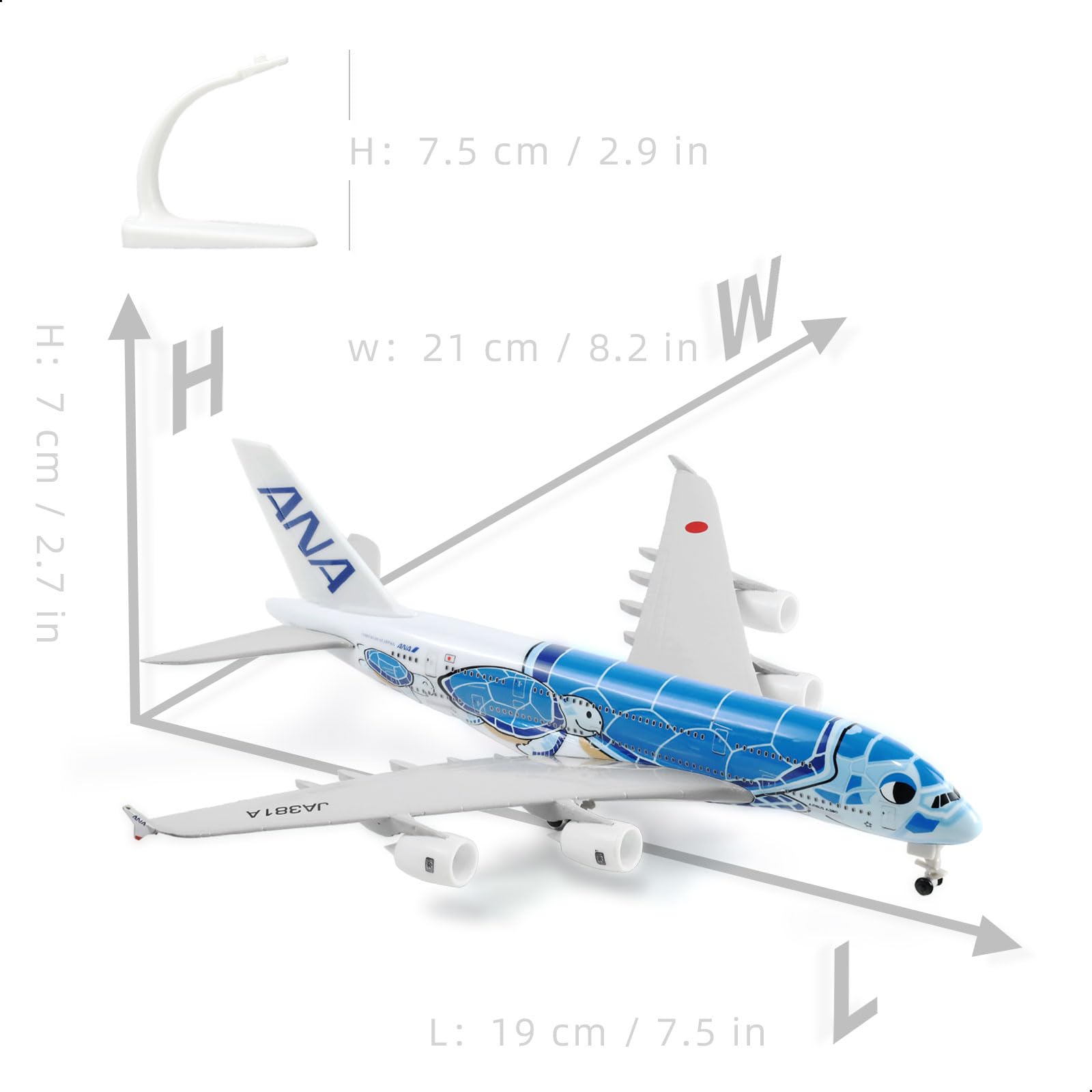 Amazon.co.jp: QIYUMOKE A380 1/300 ANAカラー ブルータートル