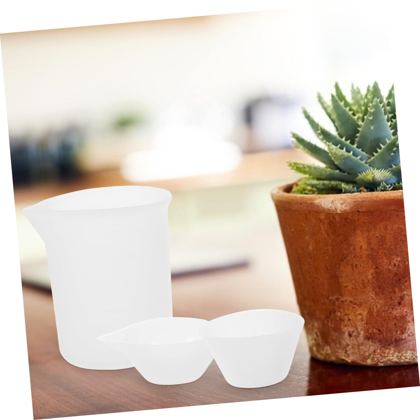 Operitacx 5 Juegos Taza Medidora De Silicona Vaso Medidor Resina Epoxica Vasos Medidores De Resina Epoxi Herramientas De Medición De Bricolaje Gel De Sílice Reutilizable