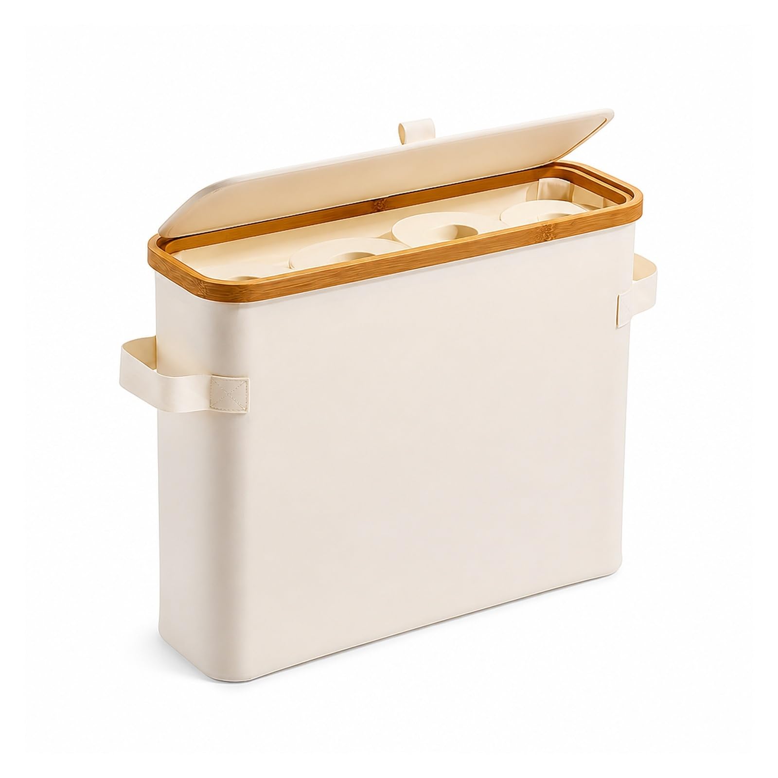 HLTYGWX Portarrollos de Papel higiénico, Soporte de Papel higiénico de bambú con Tapa, para baño
