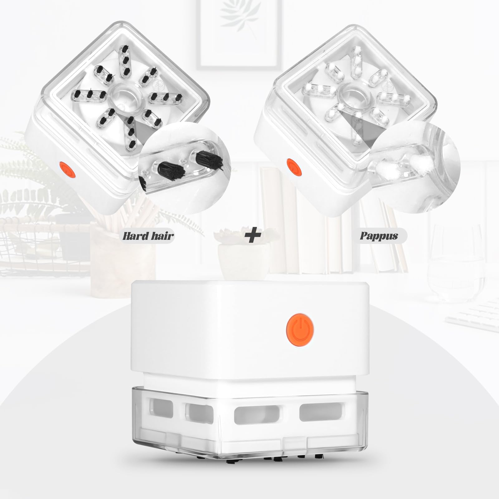 GOODELI Tabletop Vacuum?Desktop Vacuum Cleaner?Desk Vacuum Cleaner Mini?Type C Charging?Simple Cleaning?Low Noise?Sketching Art?Dander Cleaning