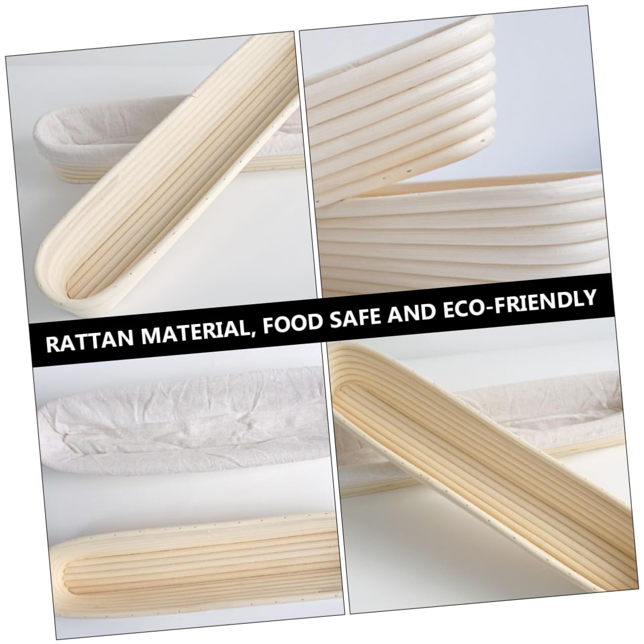 Amosfun 2 Stk Brotkorb Brotbacken aufgehen lassen nachweisen Brotmehl Rattan Inhaber Küche Wärmer runden Ofen werkzeug Korb zum Backen Backzubehör Gärkorb für Brot Backkorb Ranke. Beige
