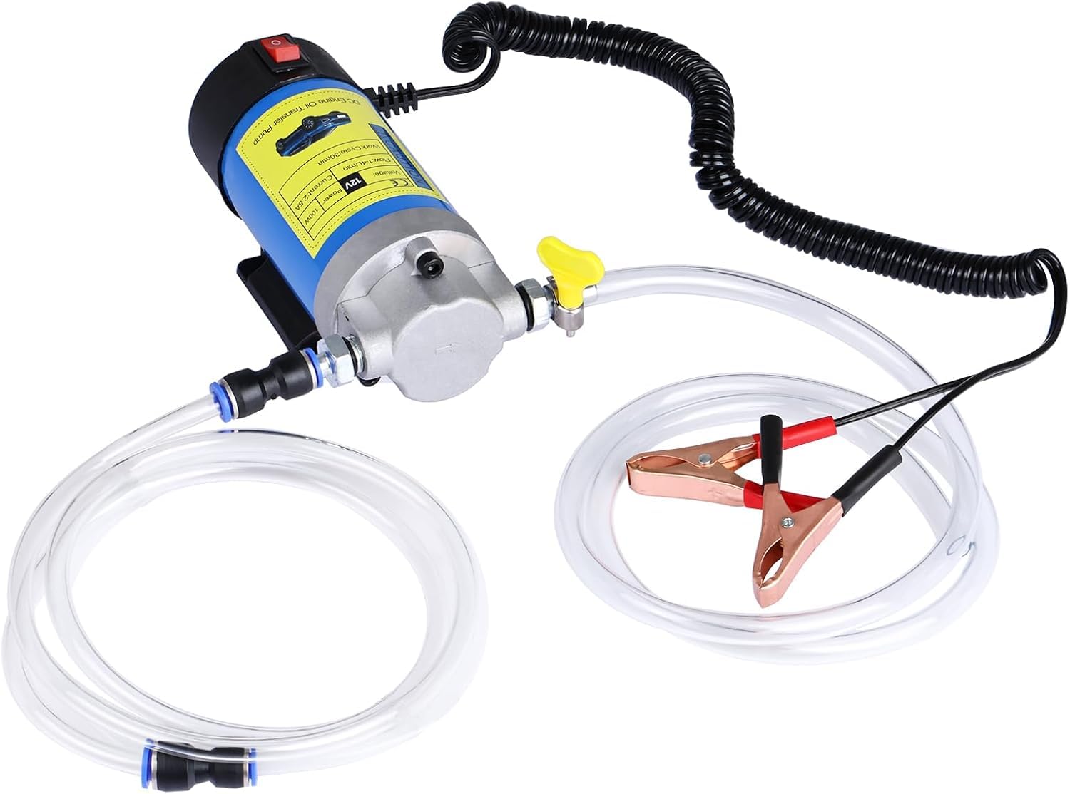 Bomba extractora de aceite DC 12V 100W Bomba de transferencia de combustible (no gasolina) y Aceite para Auto, Moto, Quad, furgon. Bomba de Aceite Diesel de Bajo Ruido para cambios de aceite