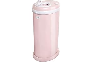 Blush Pink Ubbi Steel Odor-Locking Diaper Pail: An Award-Winning Registry Must-Have
