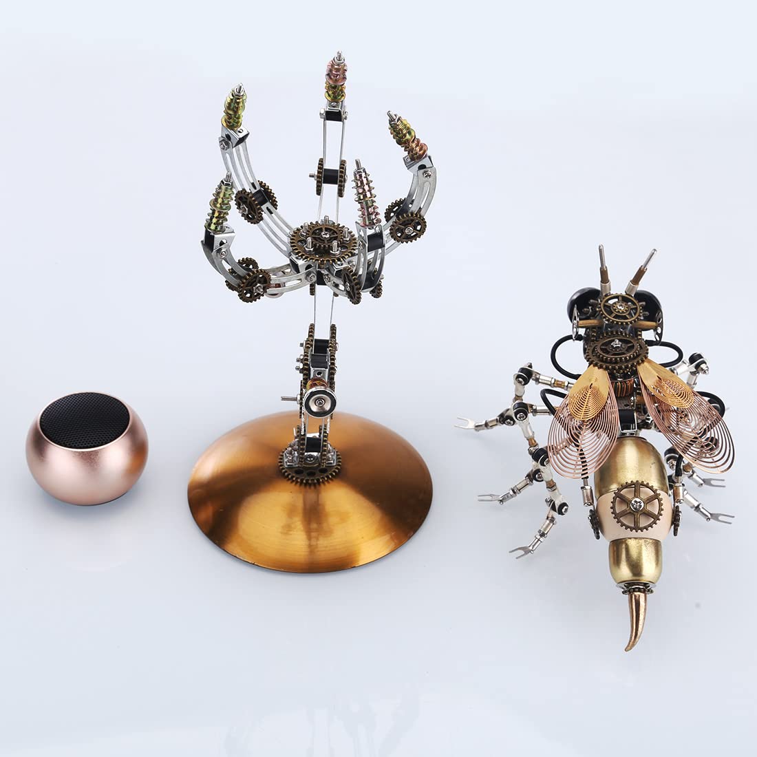 Puzzle 3D metalu, 627 elementów, model montażowy osy, zestaw modeli 3D metalowym głośnikiem, wycinany laserowo model mechanicznej układanki