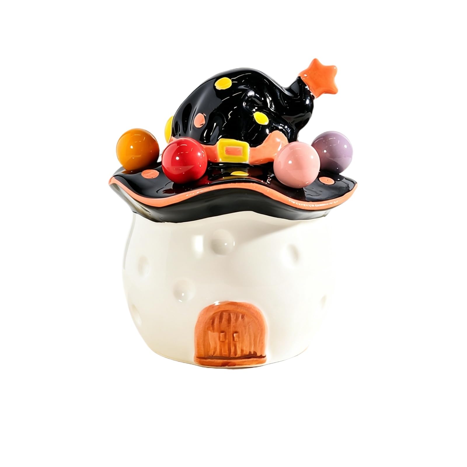 Juego de tenedores de frutas – Tenedores de postre de acero inoxidable 304 con soporte de cerámica para el hogar, cocina, fiesta, mesa de té, aperitivos decorativos y utensilios de servir de cóctel, 6