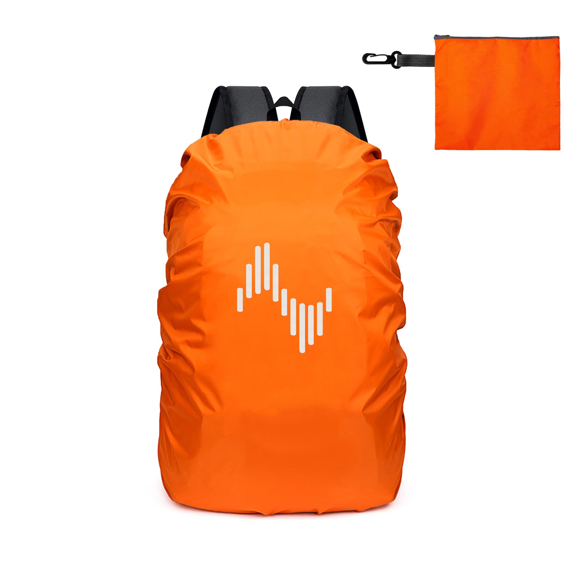 Musiin Backpack Waterproof Rain Cover, 45L Reflective Backpack Cover with Storage Pouch