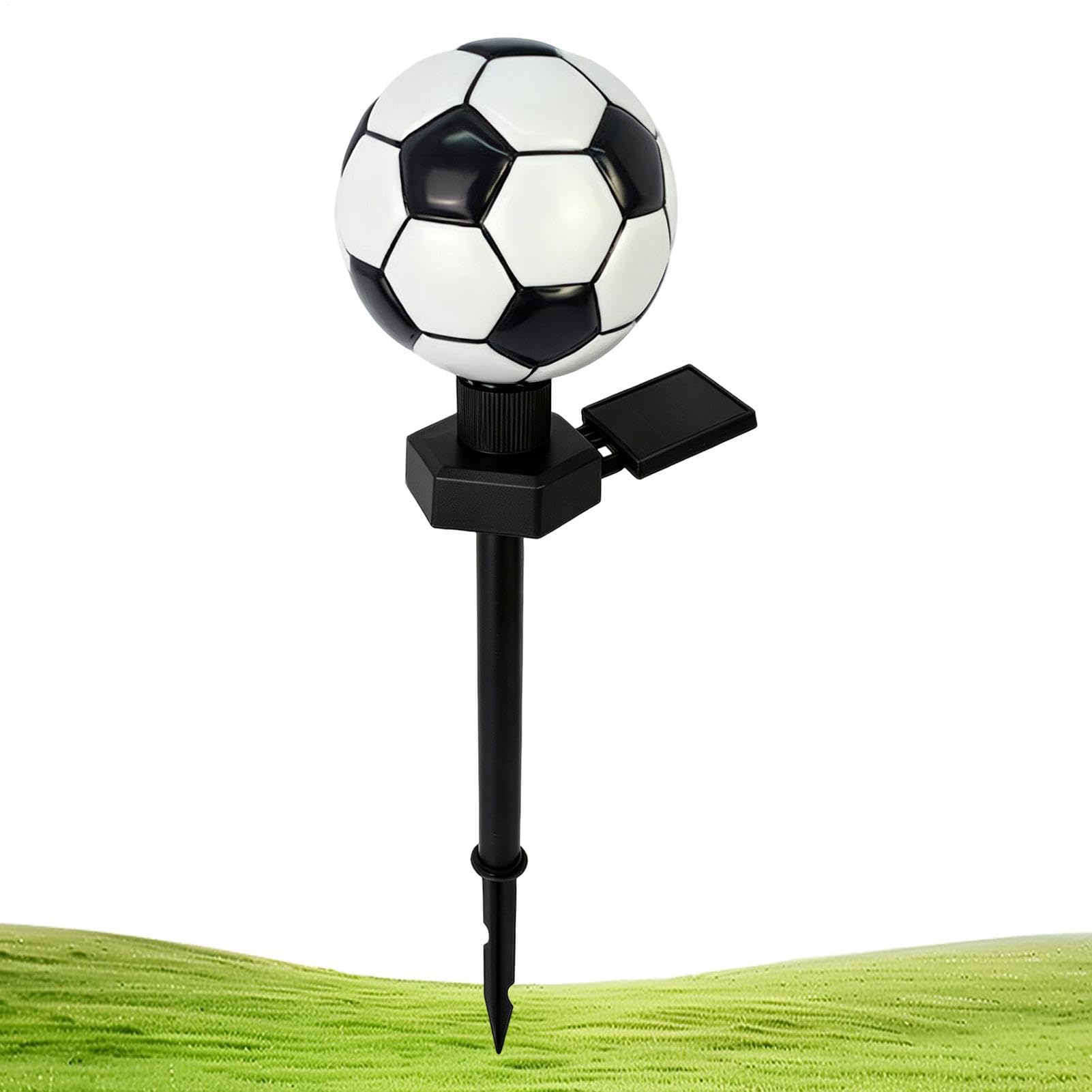 NevPuose Football Night Light | Waterproof Decorative Lamp – Solar Spotlight with Football Theme with Ground Spike | for Garden Path, Patio, Backyard, Parties, Outdoor Ground