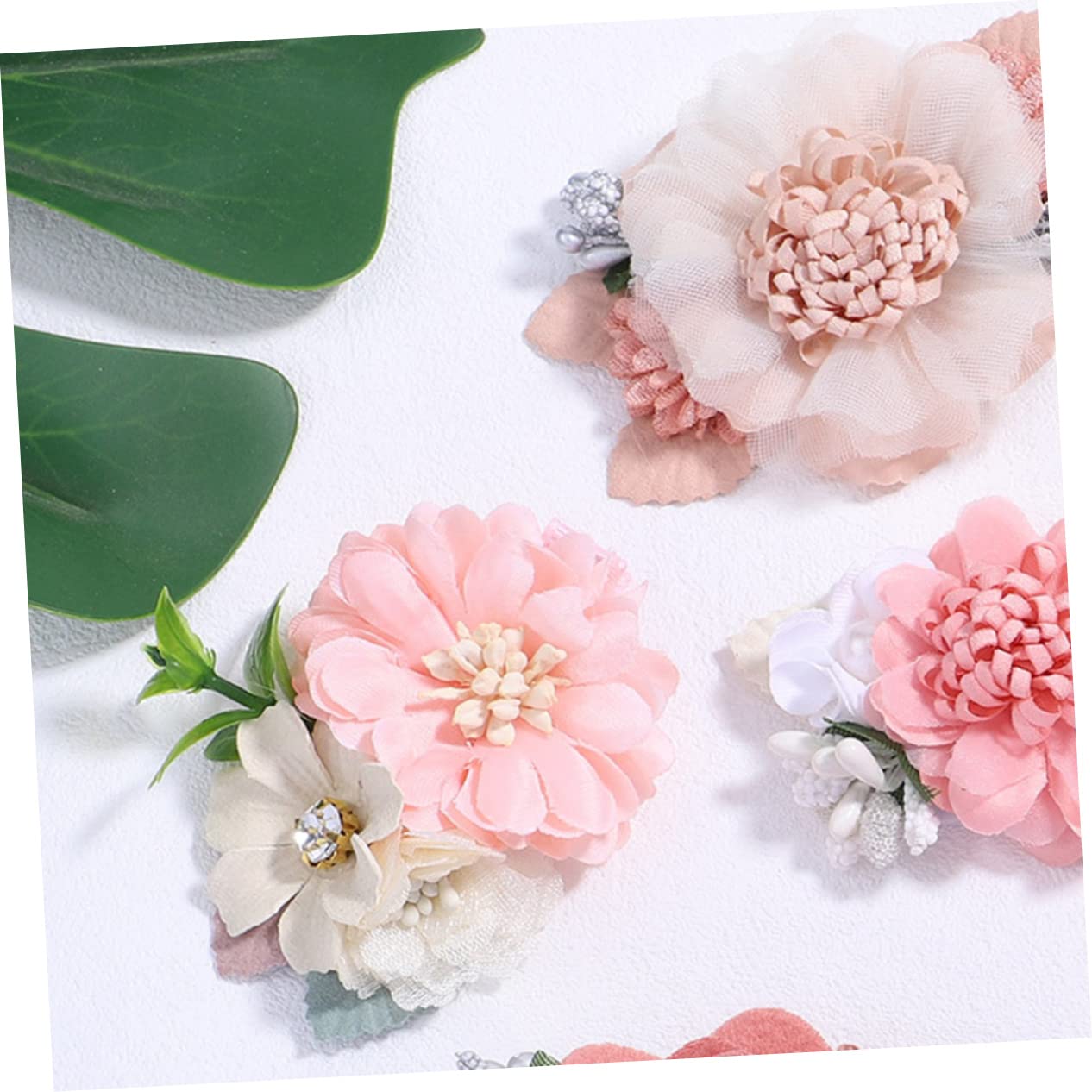 Pack Haarspangen Stoff mit Blumenmuster, für Mädchen