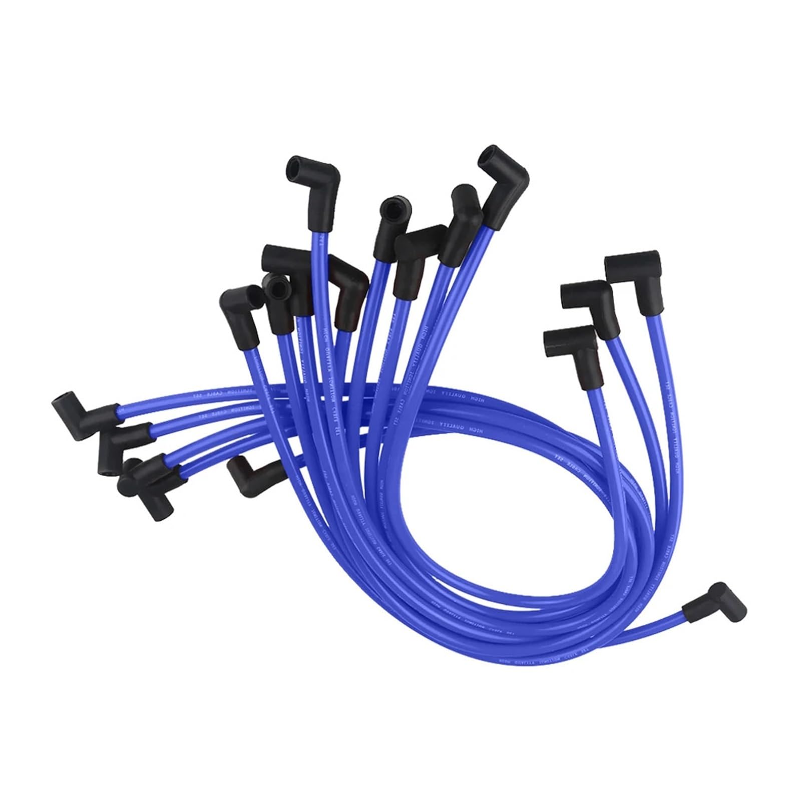 Cables de Encendido Azules de 10,5 mm para bujías de Motores Chevy 350, 400, 327, 307, 383 SBC, 454, 366, 396, 402, 409, 427, 496, 502, 572, 632 BBC V8.